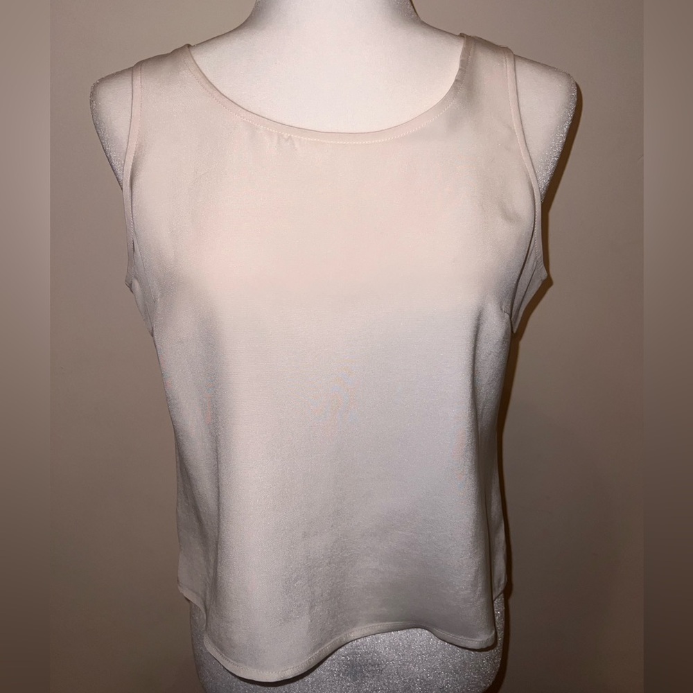 NWT Talbots Silk Cream Top